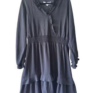 Elegant Black Ruffle Dress